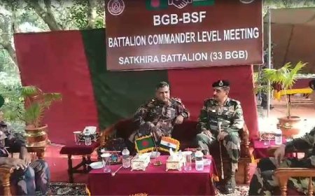 বাংলাদেশির জমি চাষে বাঁধা: ভোমরা সীমান্তে বিজিবি-বিএসএফের পতাকা বৈঠক