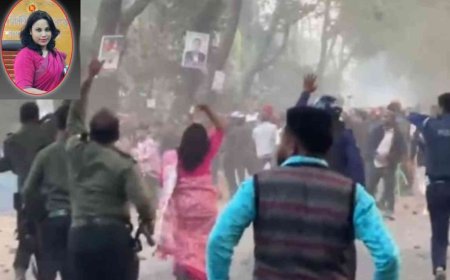 ইটবৃষ্টির মধ্যে সংঘর্ষ থামাতে দৌড়ে গেলেন শ্যামনগর উপজেলা নির্বাহী অফিসার