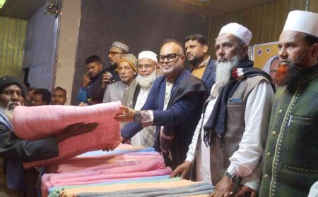 সৈয়দপুরে ৬ শতাধিক শীতার্ত মানুষের হাতে কম্বল তুলে দিল শেখ সাদ গ্রুপ