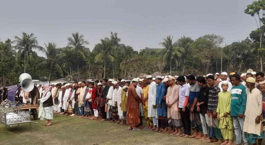 কালিগঞ্জে বিশিষ্ট ব্যবসায়ী জাপা নেতা আব্দুস সাত্তার  মোড়লের জানাজায় মুসুল্লীর ঢল