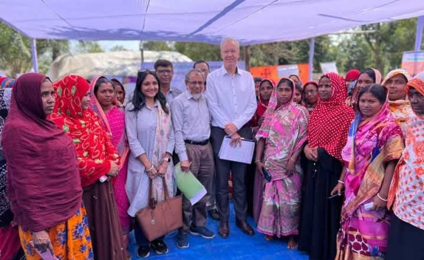 শ্যামনগরে পিপিইপিপি-ইইউ প্রকল্প পরিদর্শনে ইউরোপিয়ান ইউনিয়নের প্রতিনিধিদল