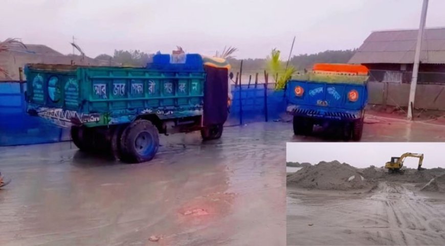 কালিগঞ্জে গ্রামীণ সড়কে বালু ব্যবসায়ীদের অবৈধ পরিবহনের অবাধ বিচরণ, জনদুর্ভোগ চরমে