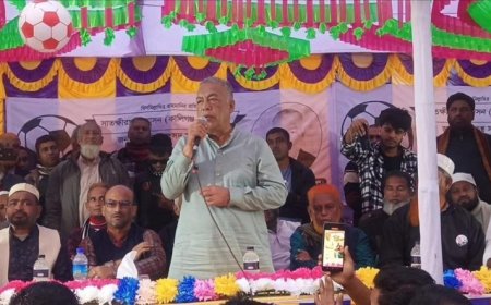 সাতক্ষীরা-৩ আসনে স্বতন্ত্র প্রার্থী ডা. শহিদুল আলমের ফুটবল প্রতীকের জনসভায় জনতার ঢল