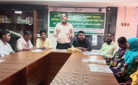 শ্যামনগরে দুর্যোগ ব্যবস্থাপনা কমিটি ও জলবায়ু শিশু ফোরামের যৌথ সভা