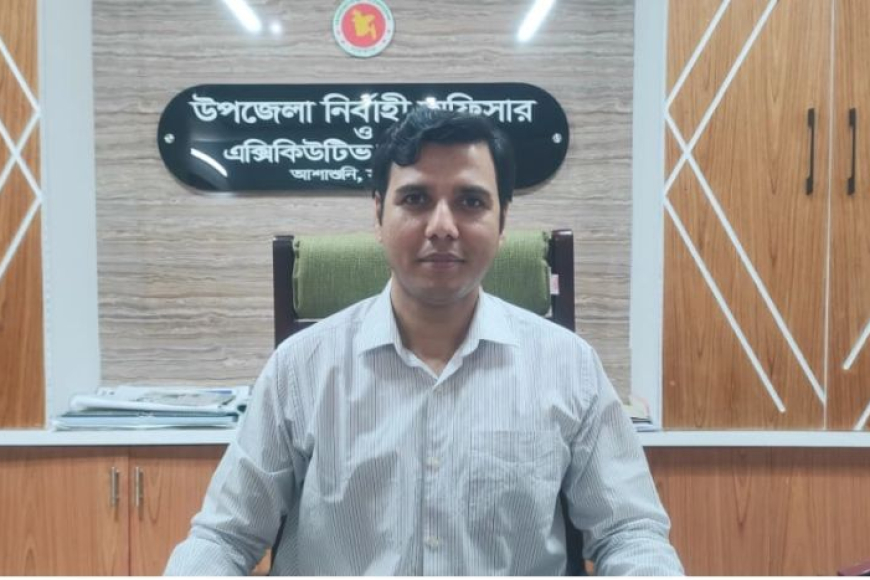 আশাশুনিতে নবাগত ইউএনও সুজন দাশ গুপ্ত'র যোগদান