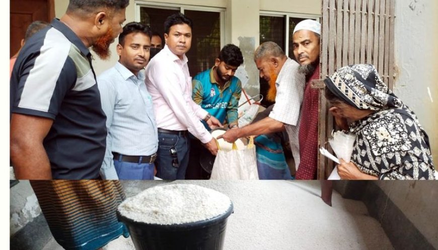 পবিত্র ঈদুল ফিতর উপলক্ষে পাইকগাছায় হতদরিদ্রদের মাঝে ভিজিএফ'র চাল বিতরণ