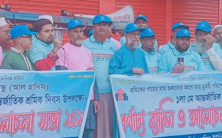 দেবহাটায় শ্রমিক কল্যাণ ফেডারেশনের বর্ণাঢ্য র‌্যালি ও আলোচনা সভা