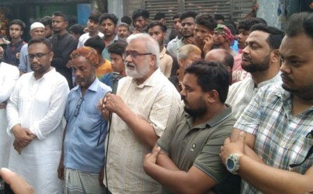 সৈয়দপুরে গৃহবধূ বীথিকে পেট্রোল দিয়ে পুড়িয়ে হত্যা, ঘাতক স্বামীর বিচার দাবিতে মানববন্ধন 