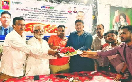 সৈয়দপুরে প্রধানমন্ত্রীর কার্যালয়ের উপ পরিচালক রাকিবকে সংবর্ধনা দিল জেলা ছাত্রদল