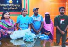 সৈয়দপুরে খেলার উপকরণ দিয়ে নারী ক্রিকেটারের পাশে ইউএনও 