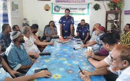 শ্যামনগর উপজেলা প্রেসক্লাবে নবাগত ওসি'র মতবিনিময়