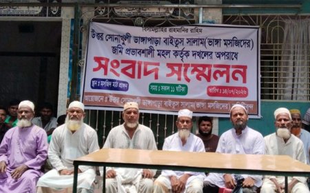 সৈয়দপুরে মসজিদের জমি দখলে বাধা দেয়ায় মিথ্যা মামলায় হয়রানি!