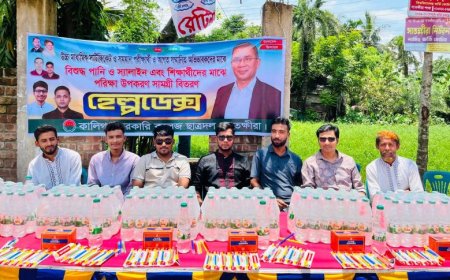 কালিগঞ্জে এইচএসসি পরীক্ষার্থী ও অভিভাবকদের সহায়তায় সরকারি কলেজ ছাত্রদল 