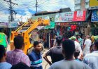 সৈয়দপুরে যানজট নিরসন ও ফুটপাত দখলমুক্ত করতে উচ্ছেদ অভিযান