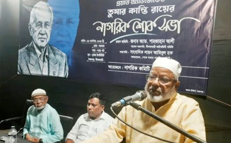 সৈয়দপুরে এ্যাডভোকেট তুষার কান্তি রায়ের স্মরণে নাগরিক শোক সভা 