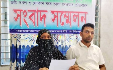 বড়াইগ্রামে বিধবা নারীর ৪ দোকানঘর সহ জমি জবরদখলের অভিযোগ